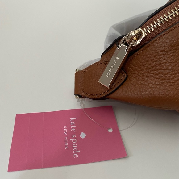 ♠️Kate Spade Leila Leather Belt Bag Fanny Pack Warm Gingerbread Tan NWT - Picture 8 of 10